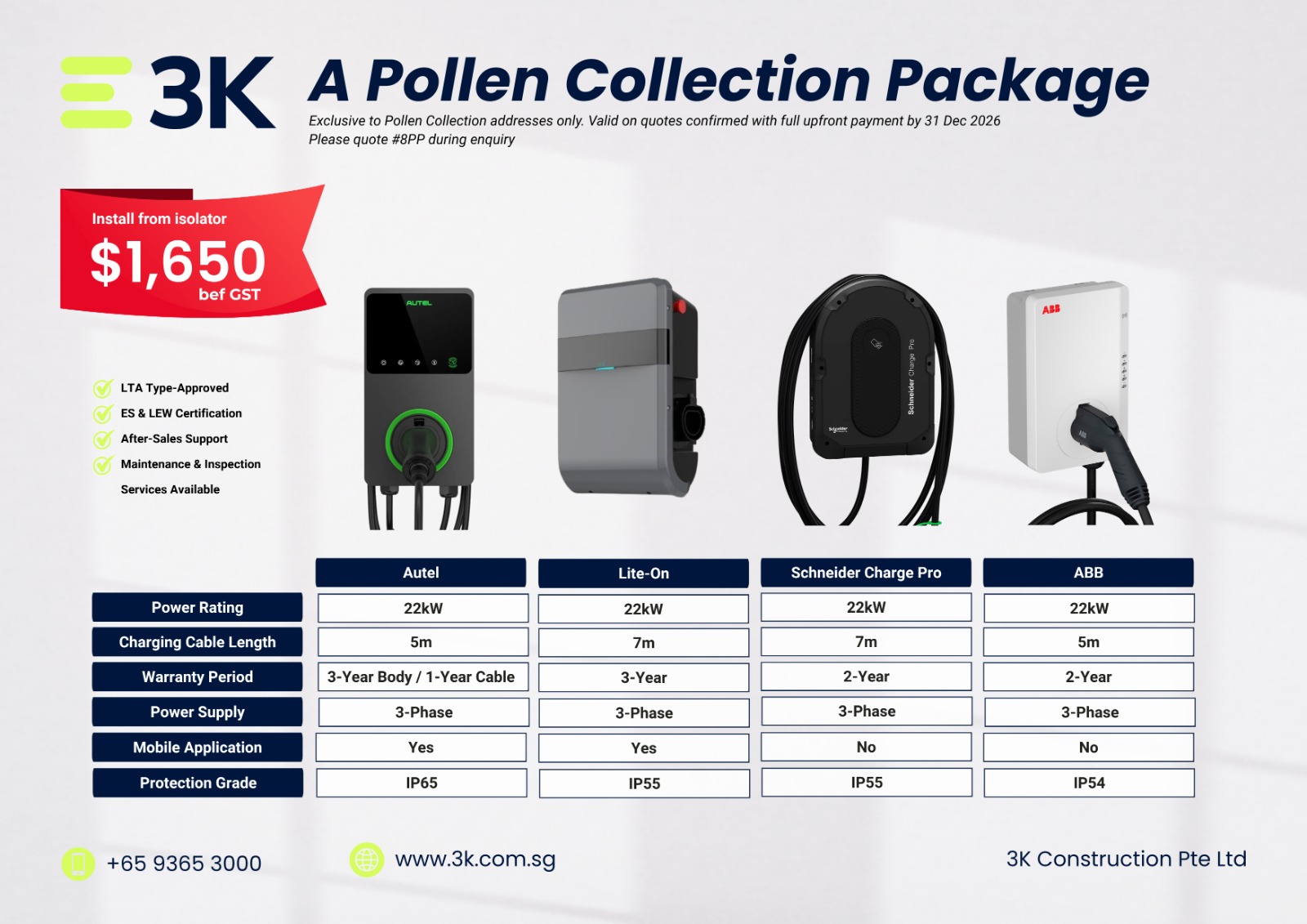 EV charger group buy — Schneider via 3K Engineering