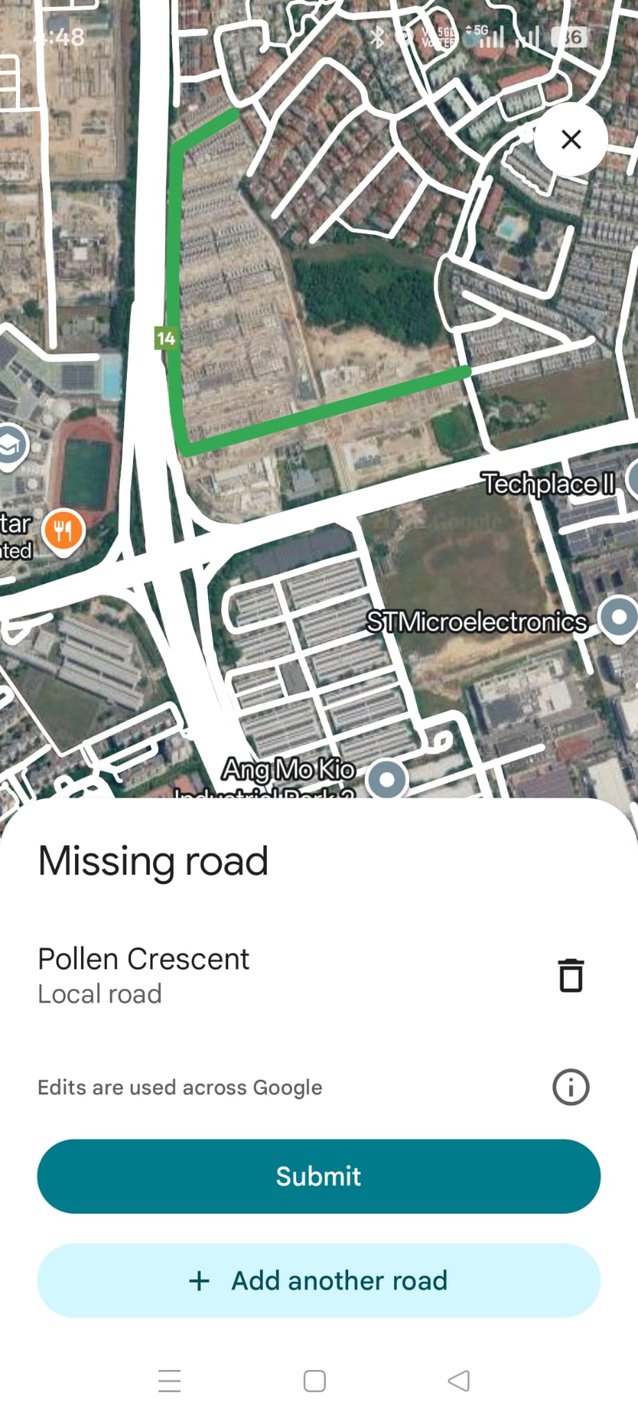 Google Maps / Grab / foodpanda address registration for the new estate
