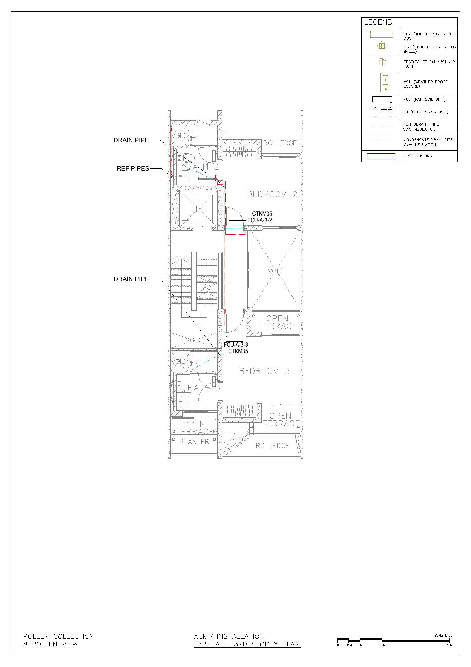 3rd Storey (FCUs serving Bedroom 2 and Bedroom 3)