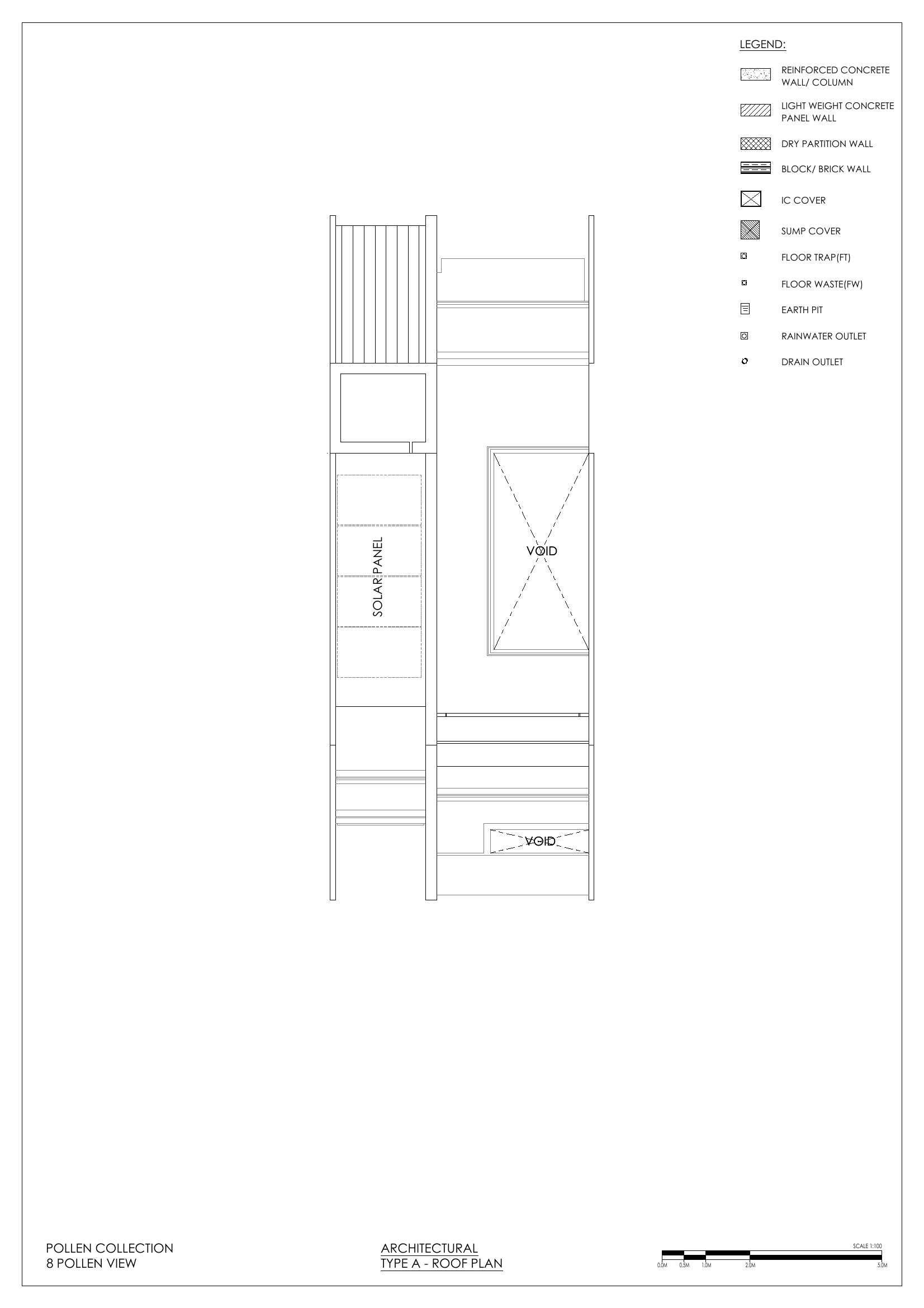 Roof (solar panel zone, roof void)