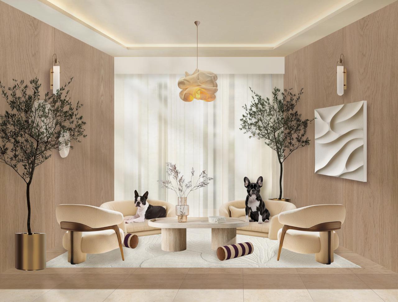Rendered visual of the adjoining Sun Room lounge nook seating.
